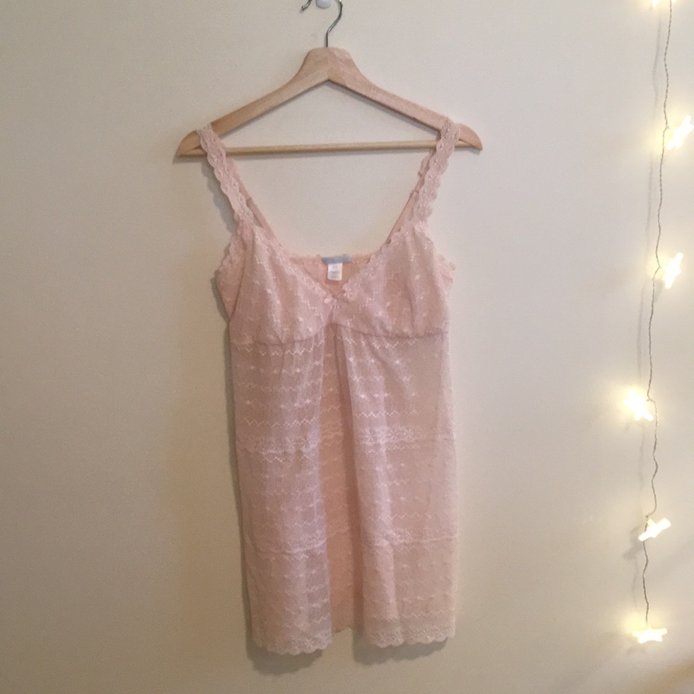 Pink lace nighty